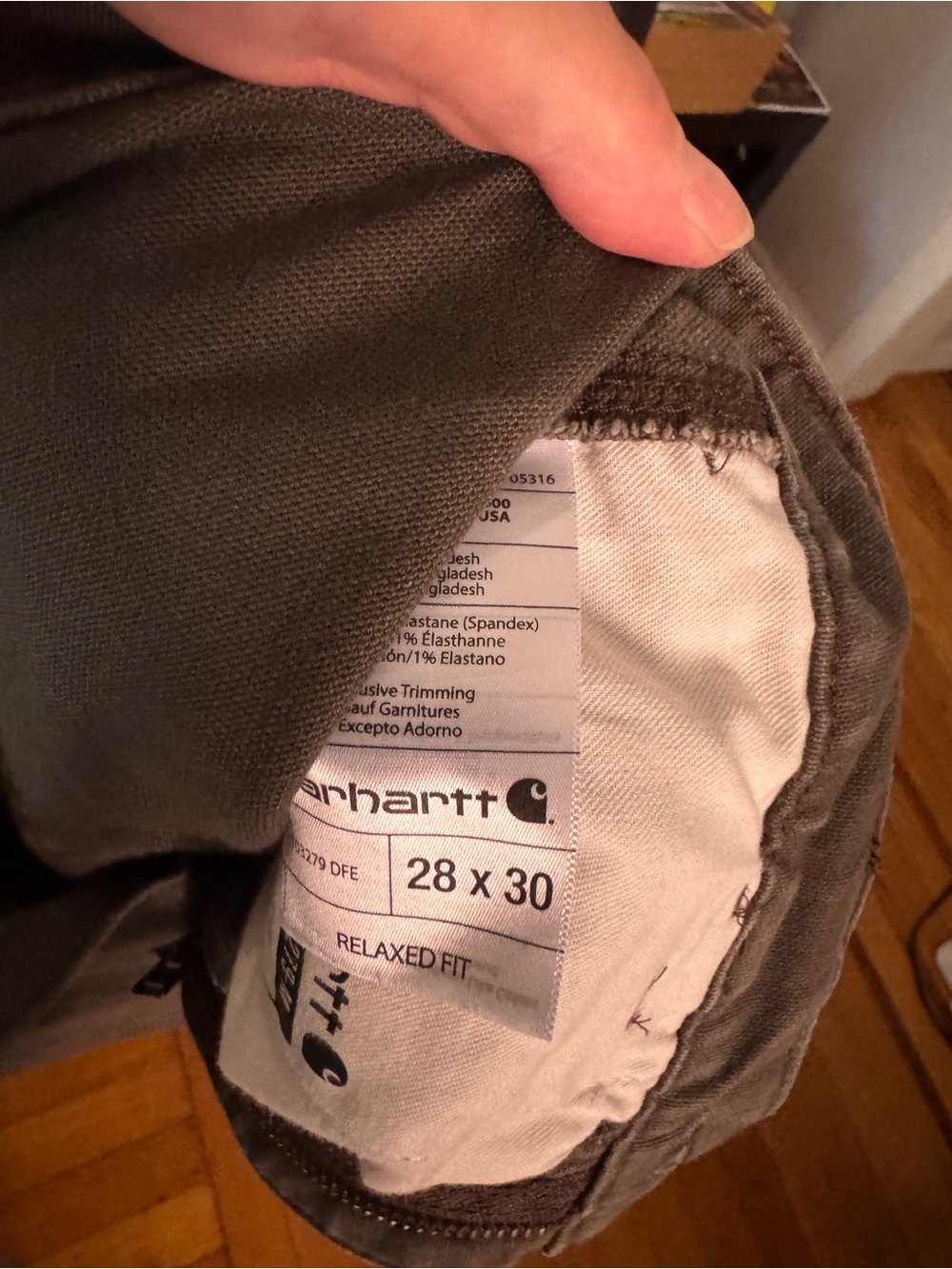 Carhardtt Men’s Brown Workwear Pants. Lightly Worn-28x30 - Picture 4 of 4